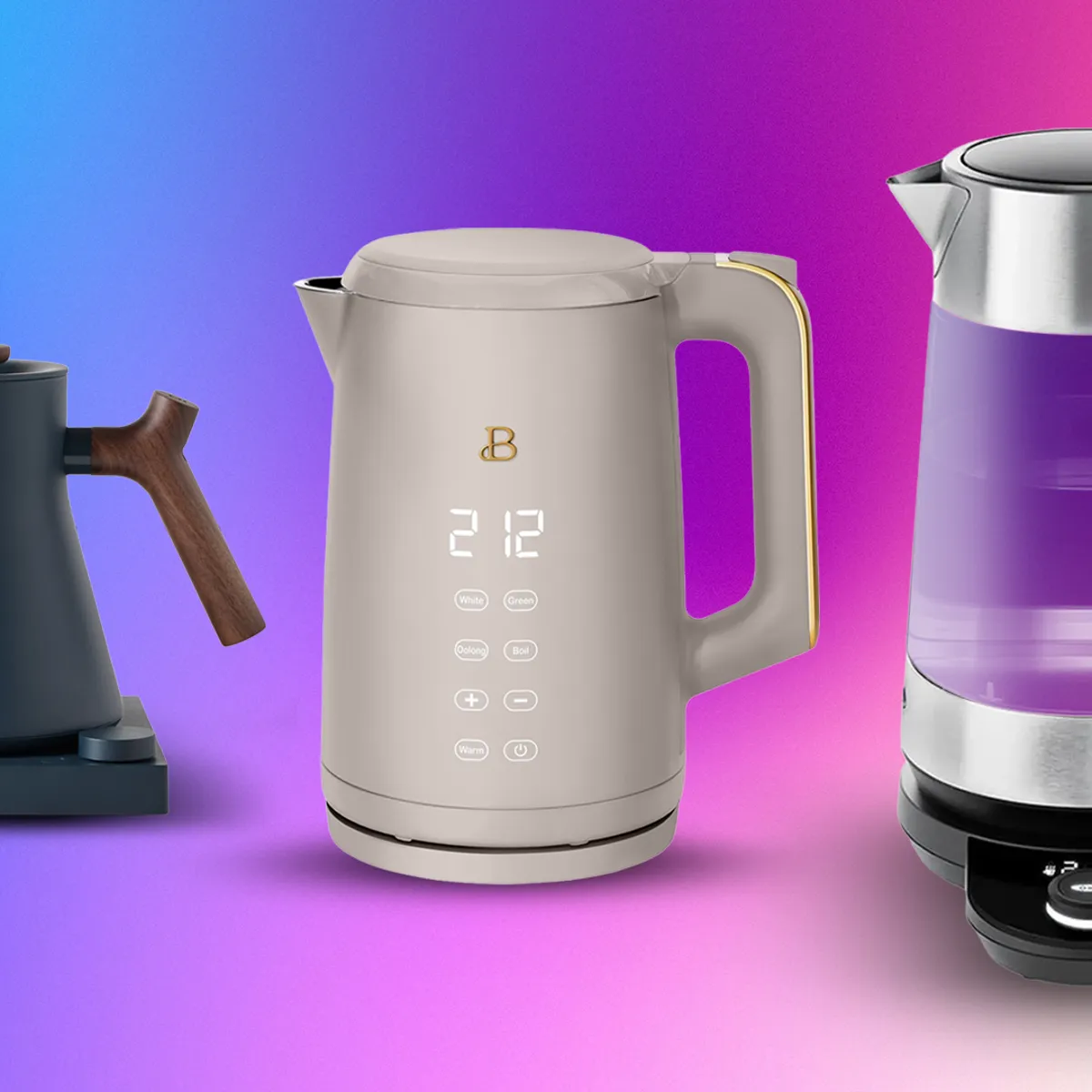 Freshly brewed green tea in a clear glass mug