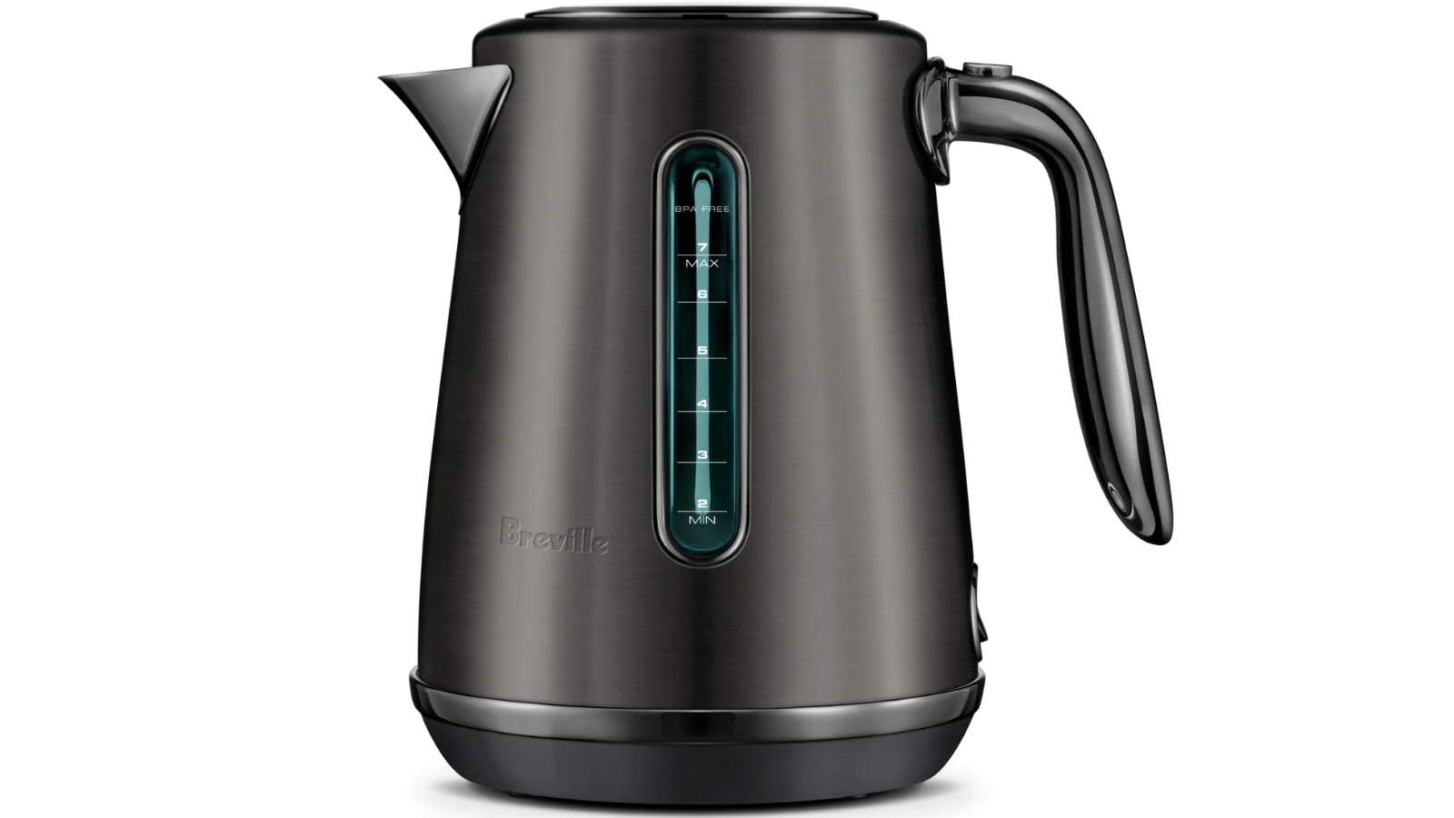 Compact travel kettle with a cup of tea