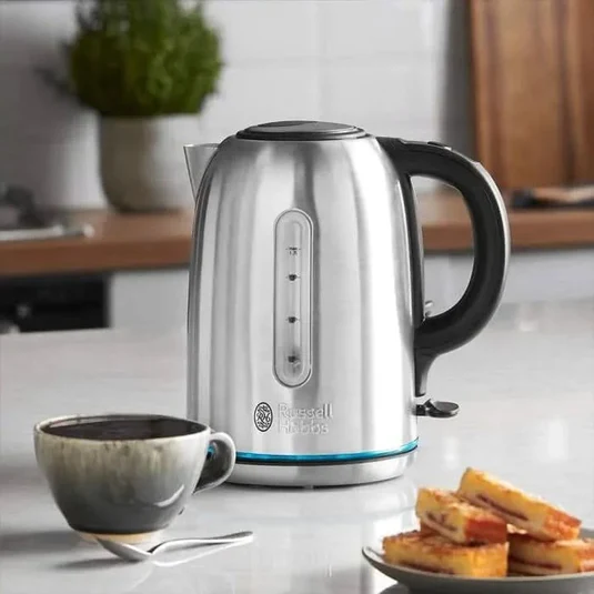 Electric kettle with steam, illustrating long-term maintenance